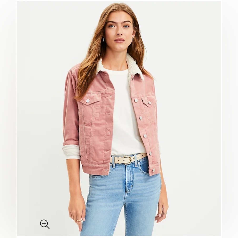 NWT Loft Sherpa Lined Corduroy Trucker Jacket - XL